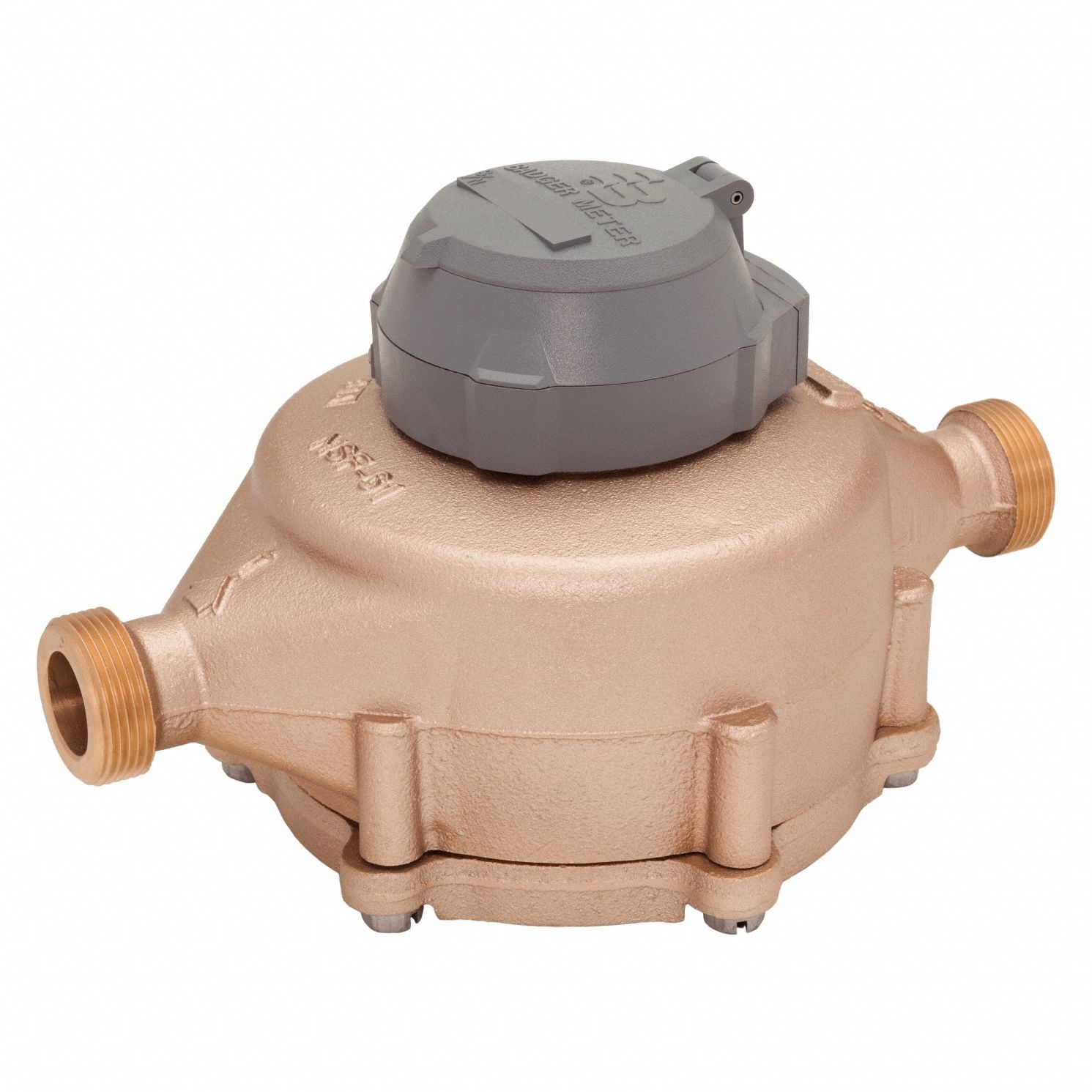 Positive Displacement Flowmeter: Flow Disc, Water, Bronze, 1 in NPT, 1 in Connection Size