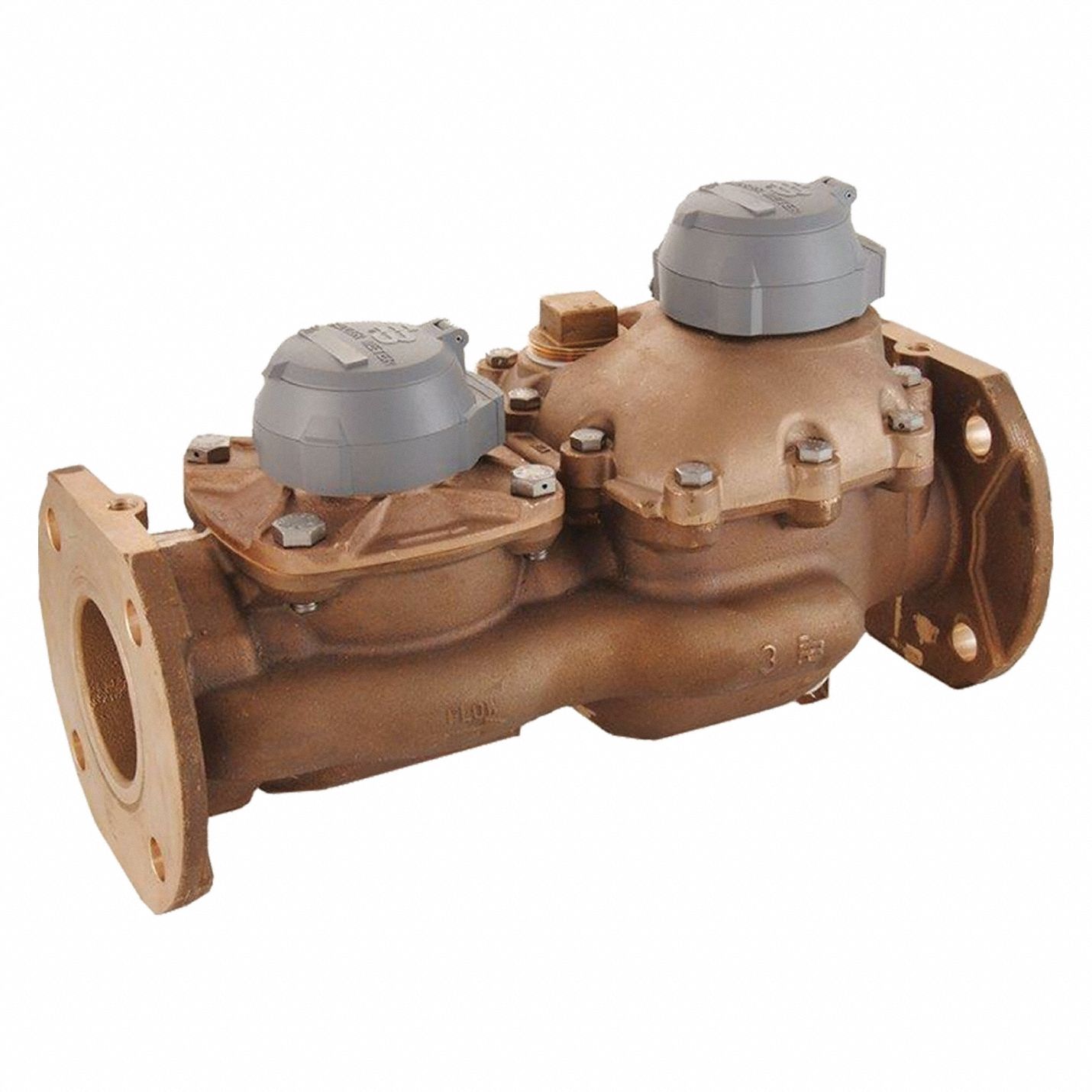 BADGER, Flow Meter, Water, LeadFree Bronze Turbine Flow Meter 803FF7