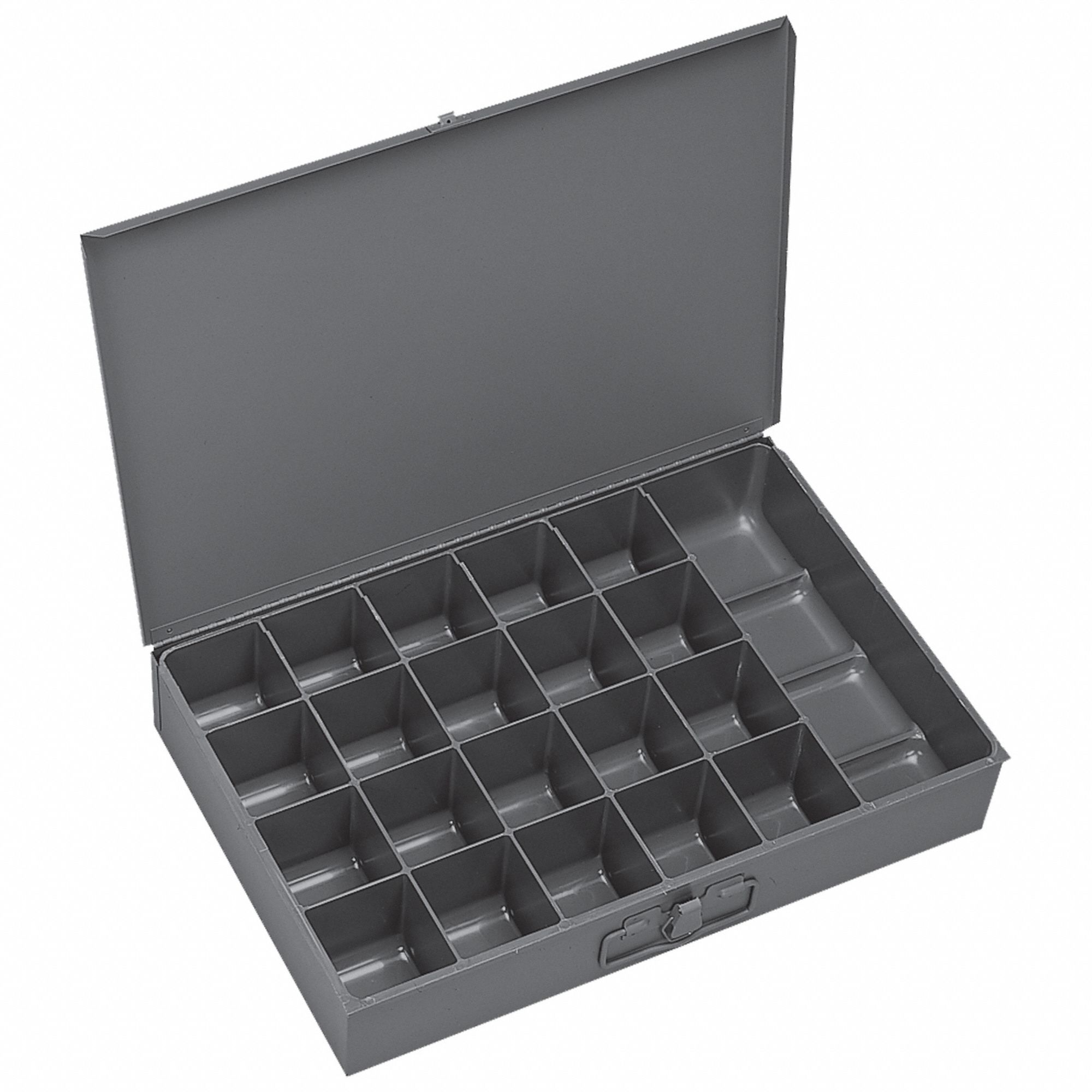 COMPARTMENT DRAWER, 18⅜ IN X 12½ IN X 3⅛ IN, 21 COMPARTMENTS, GREY, PIANO