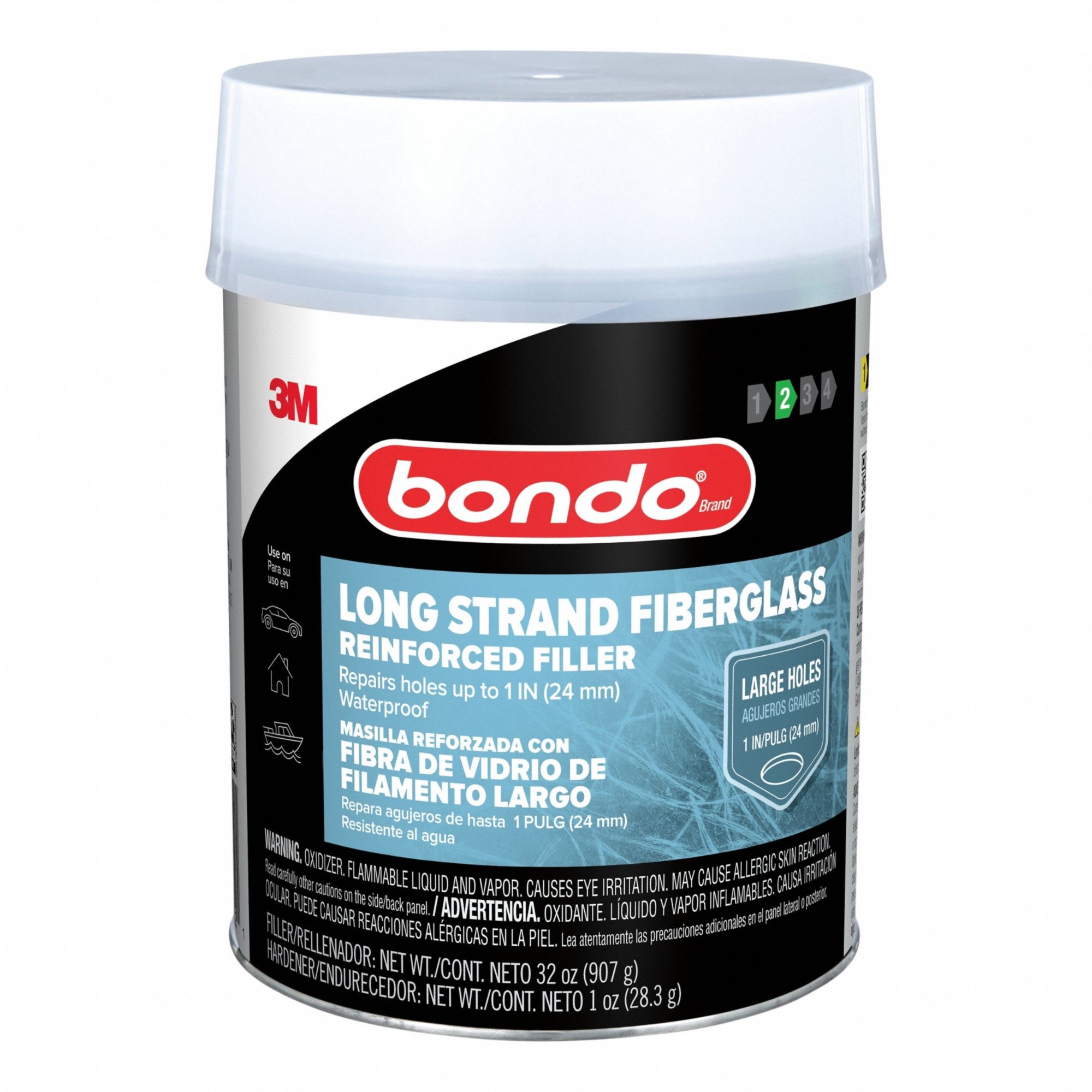 Fiberglass Resin: Polyester, Blue, Fiberglass/Metal/Wood, 3 min Working Time, Tube