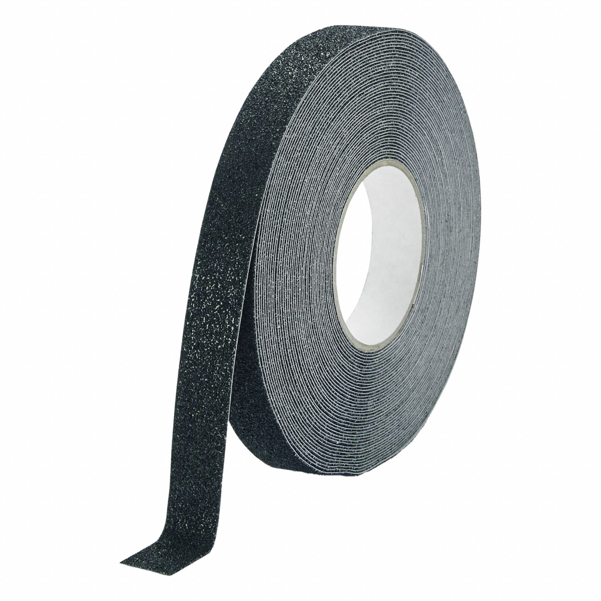 Anti-Slip Tape: Extra-Coarse Abrasive, 36 Grit Size, Solid, Black, 1 in x 49 13/64 ft, DURALINE