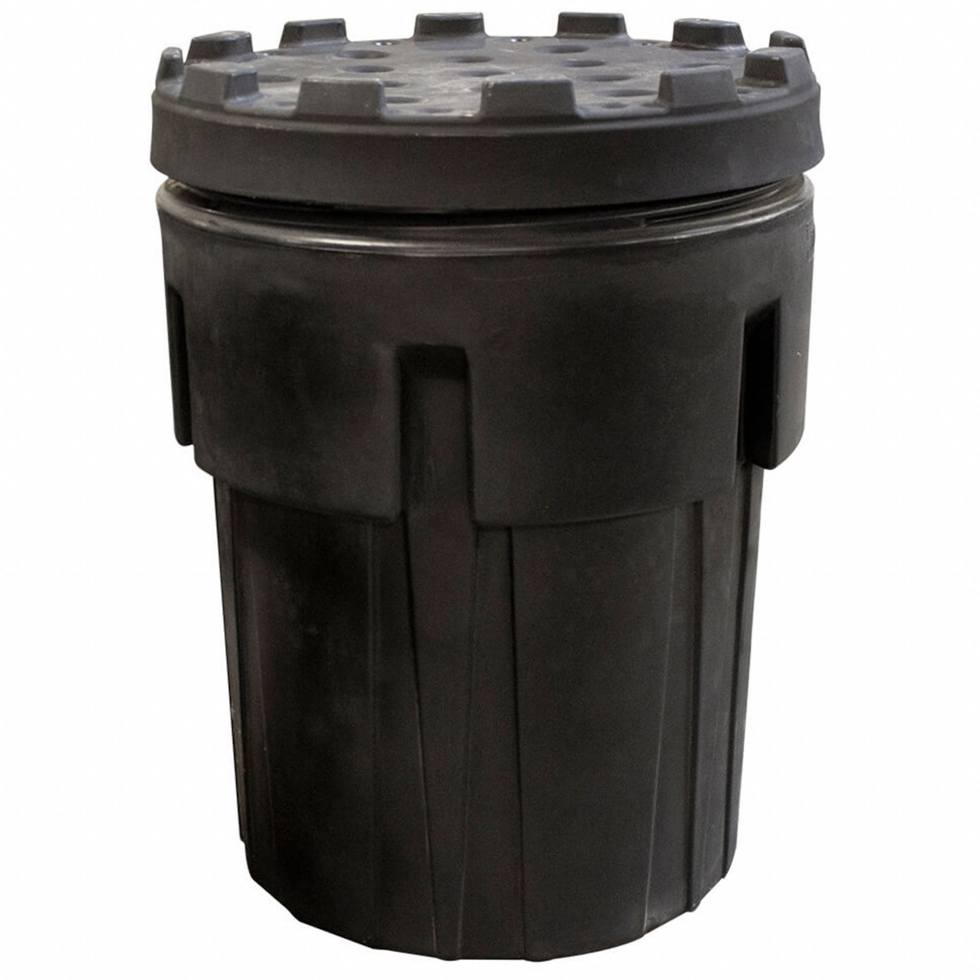 Overpack Drum: Polyethylene, 95 gal, Screw-On Lid, 41 1/2 in x 31 1/2 in
