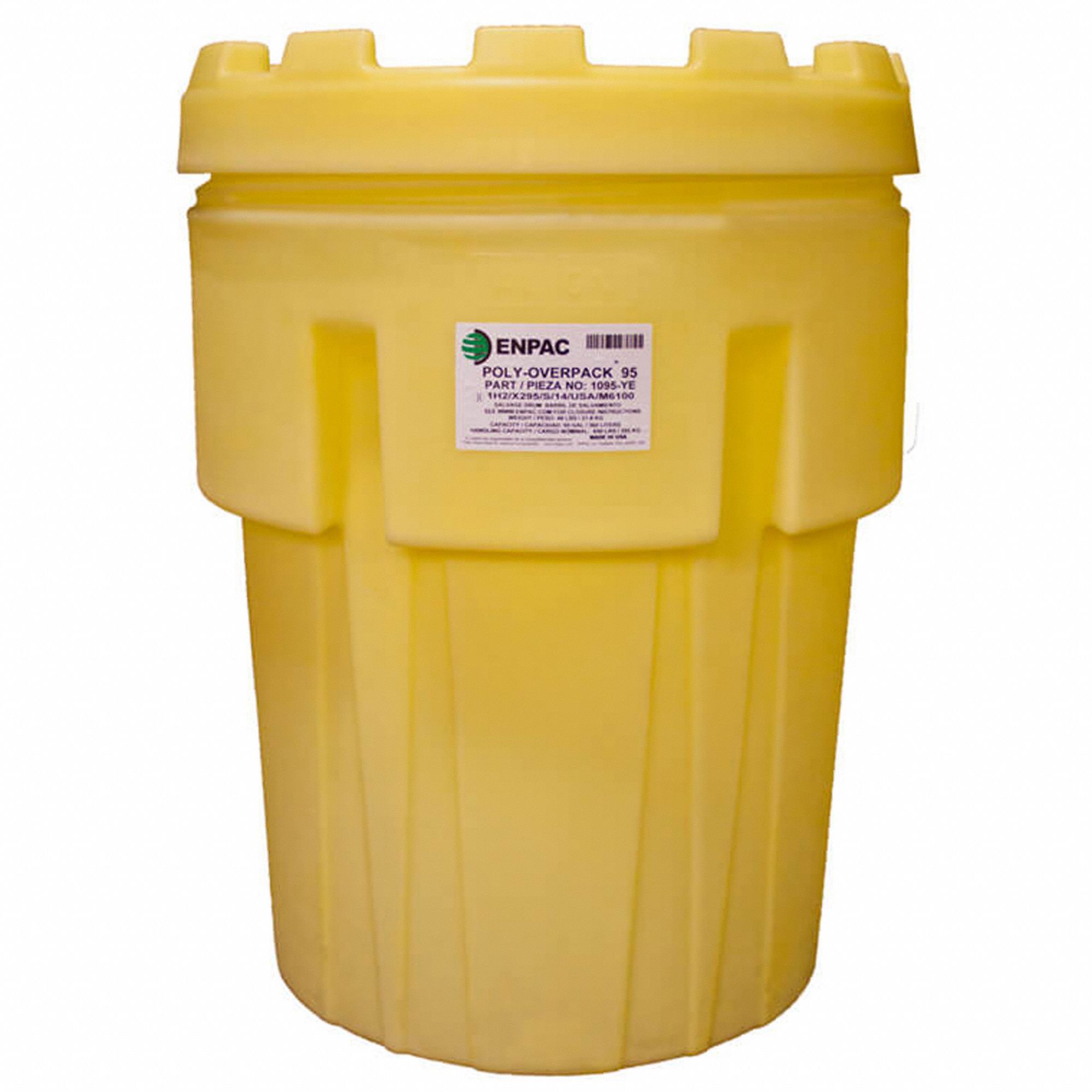 SALVAGE DRUM, POLYETHYLENE, 95 GAL, SCREW-ON LID, UNLINED/NO INTERIOR COATING, SALVAGE DRUM