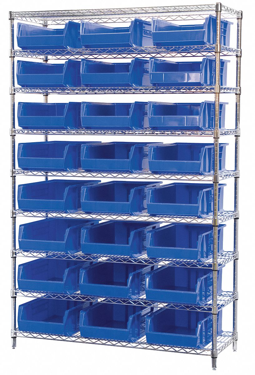 Akro-Mils Storage Shelf Bins for 18in. Shelves:Boxes:Bins