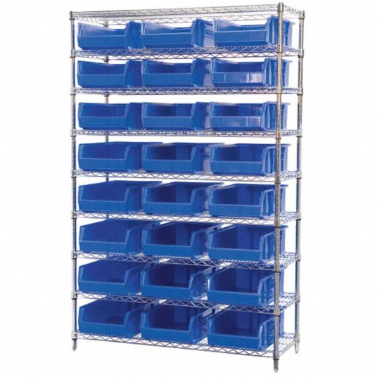 Akro-Mils Storage Shelf Bins for 18in. Shelves:Boxes:Bins