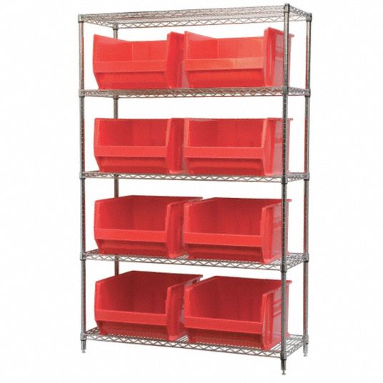 Akro-Mils Wire Shelving Unit, 12 Shelves