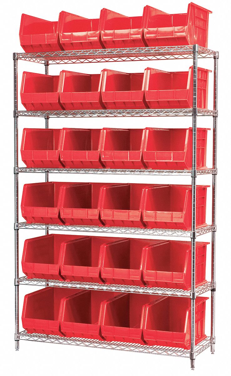 Akro-Mils Storage Shelf Bins for 18in. Shelves:Boxes:Bins