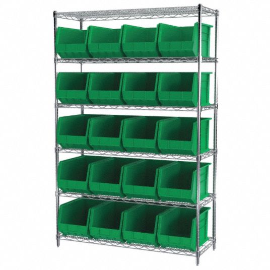 Akro-Mils Storage Shelf Bins for 18in. Shelves:Boxes:Bins