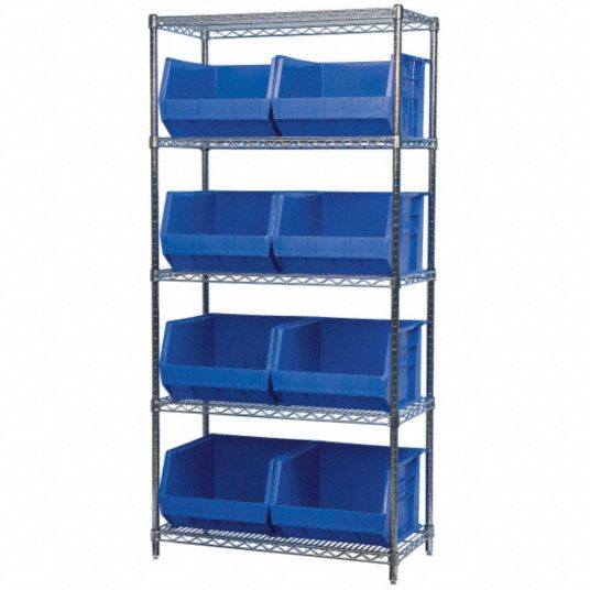 Akro-Mils Storage Shelf Bins for 18in. Shelves:Boxes:Bins