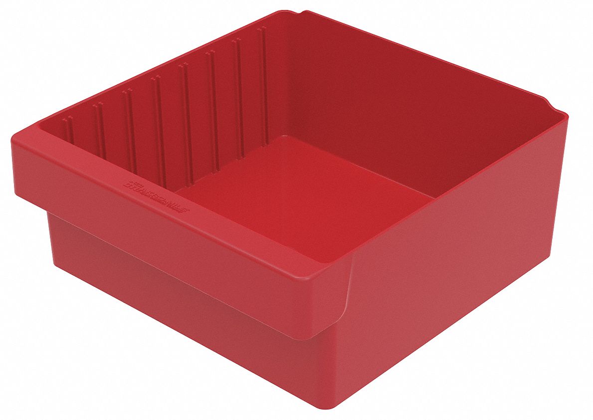 10A155 - D5438 Drawer Bin 11-5/8 x 11-1/8 x 4-5/8In Red