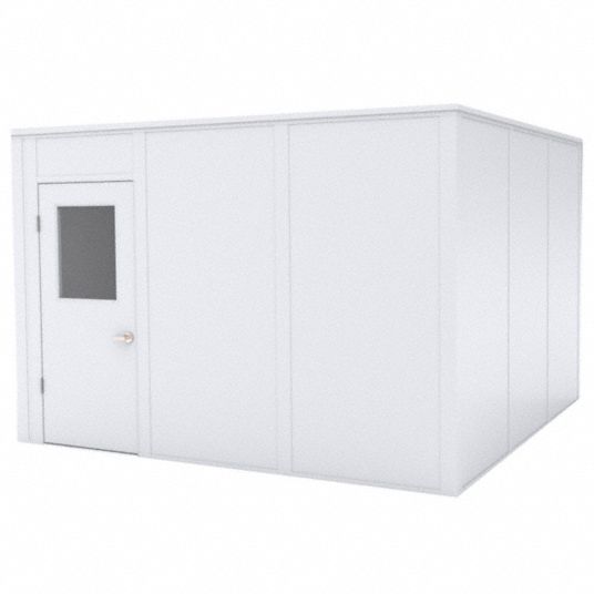 PORTA-KING Modular In-Plant Office: 12.4 ft x 12.1 ft x 8 ft, 4 Walls ...