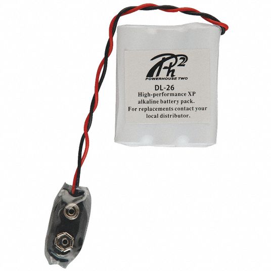 POWER XP Door Lock Battery Pack, Alkaline, 9V DC, 2,900 mAh, Fits Brand