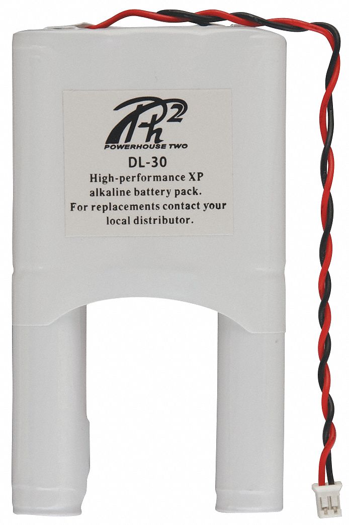 Door Lock Battery Pack: 9V DC, 2,900 mAh Capacity, 4 in Ht, 2.3 in Wd, Fits Timelox Model