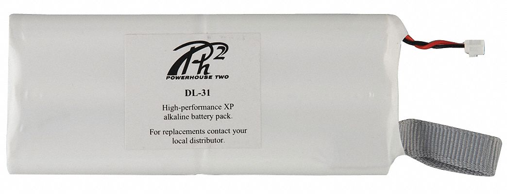 Door Lock Battery Pack: 9V DC, 2,900 mAh Capacity, 4 in Ht, 1.6 in Wd