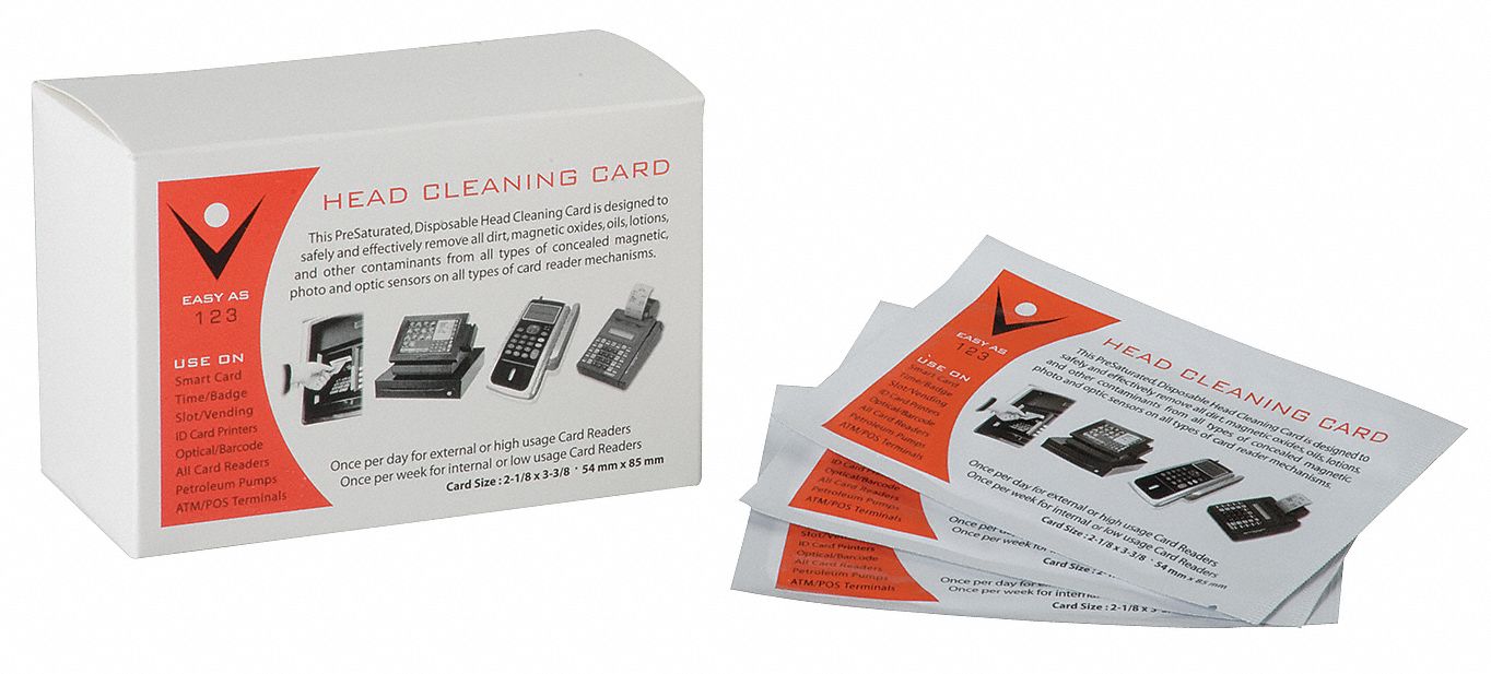 Alcohol Cleaning Cards Card Reader Cleaning Card Magnetic Strip Cleaning Card 50/Box POS Cleaning Card Credit Card Cleaner