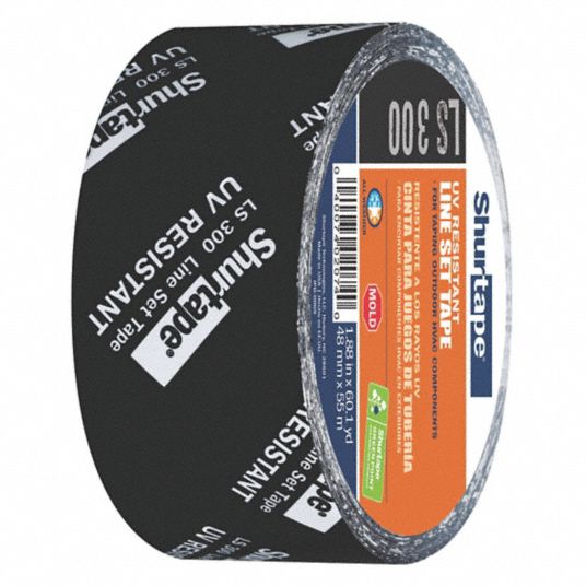 Shurtape® LS 300 UV-Resistant Line Set Tape 2, 60 Yards, 2.85 mil (Black)