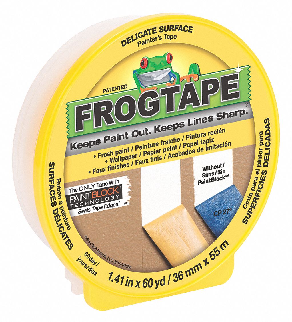 Grainger TC27-2 X 60YD, Painter Tape, 2 x 60 yd., 5.7 mil Thickness,  Rubber Adhesive