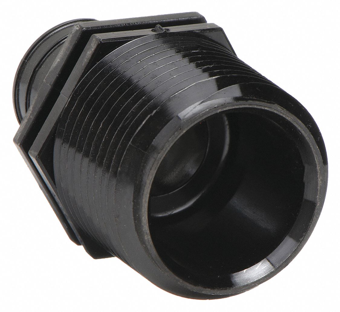 PEX AND PIPE ADAPTER: POLYMER, BARBED X MNPT, FOR 1 IN TUBE ID, 1 IN PIPE, 2 7/32 IN L