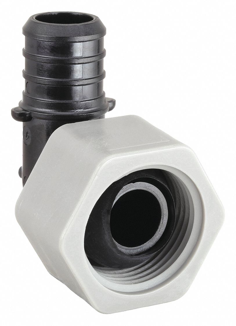 PEX AND PIPE ADAPTER: POLYMER, BARBED X SWIVEL FNPT, FOR ¾ IN TUBE ID, ¾ IN PIPE SIZE