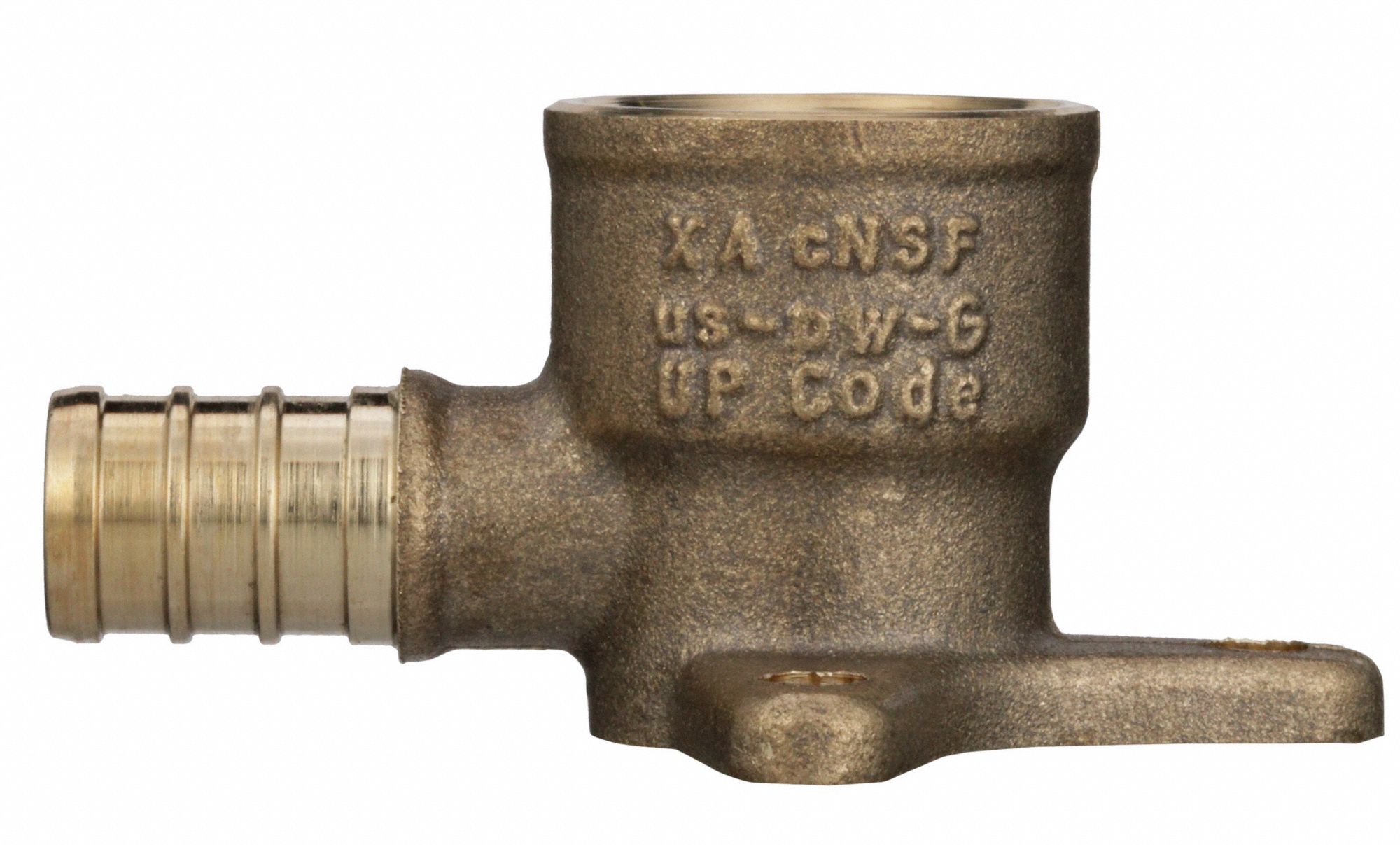 ZURN PEX Low Lead Brass Drop Ear Elbow, 90 Degrees, PEX x FNPT