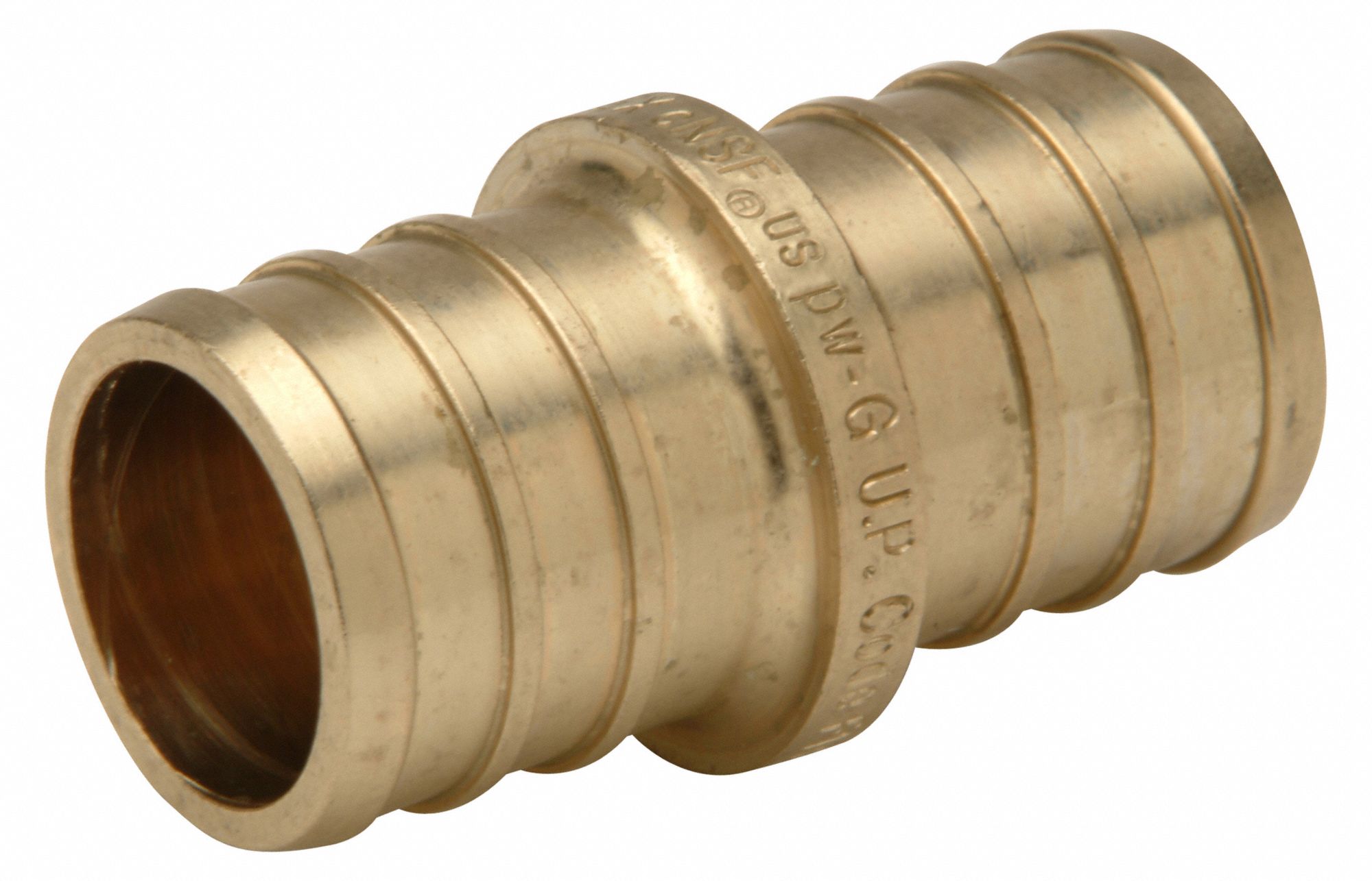 ZURN PEX Coupling: Brass, Barbed X Barbed, For 1/2 In X 1 In Tube ID, 1 ...