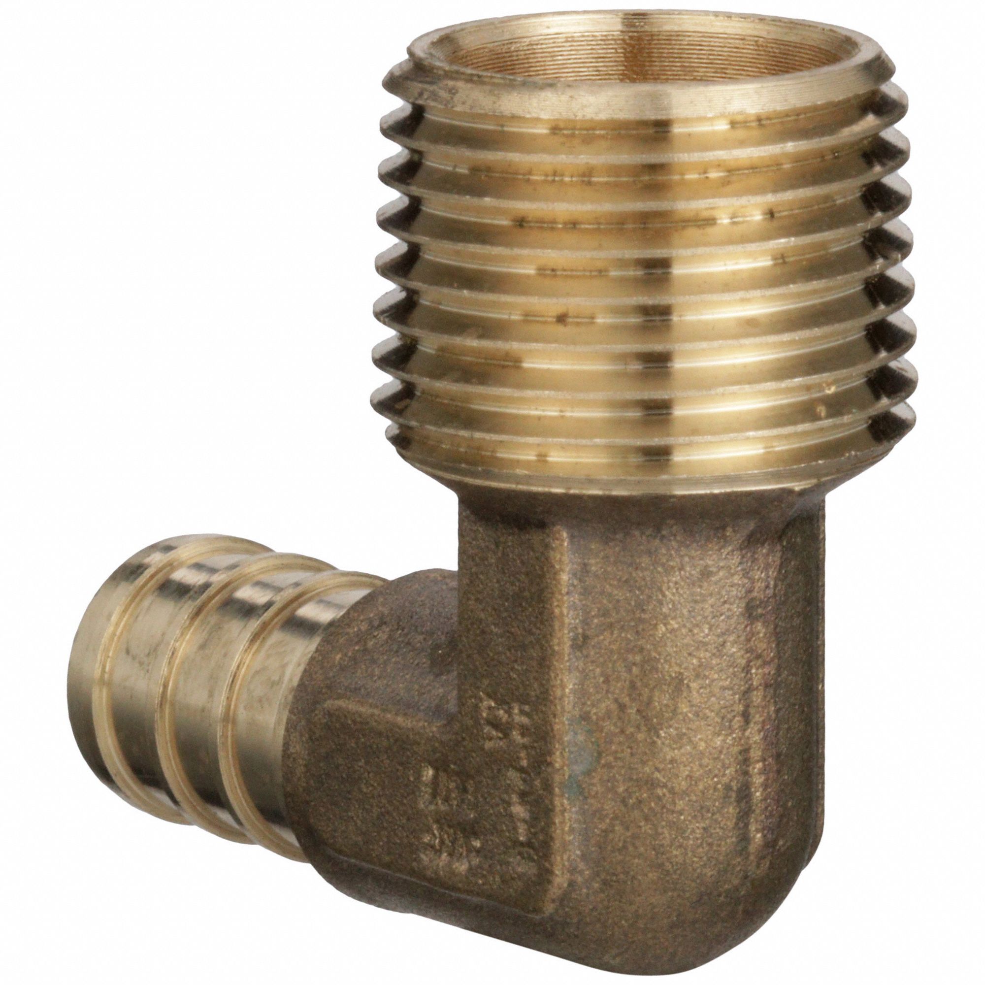 ZURN PEX Low Lead Brass Elbow, 90 Degrees, PEX x MNPT Connection Type
