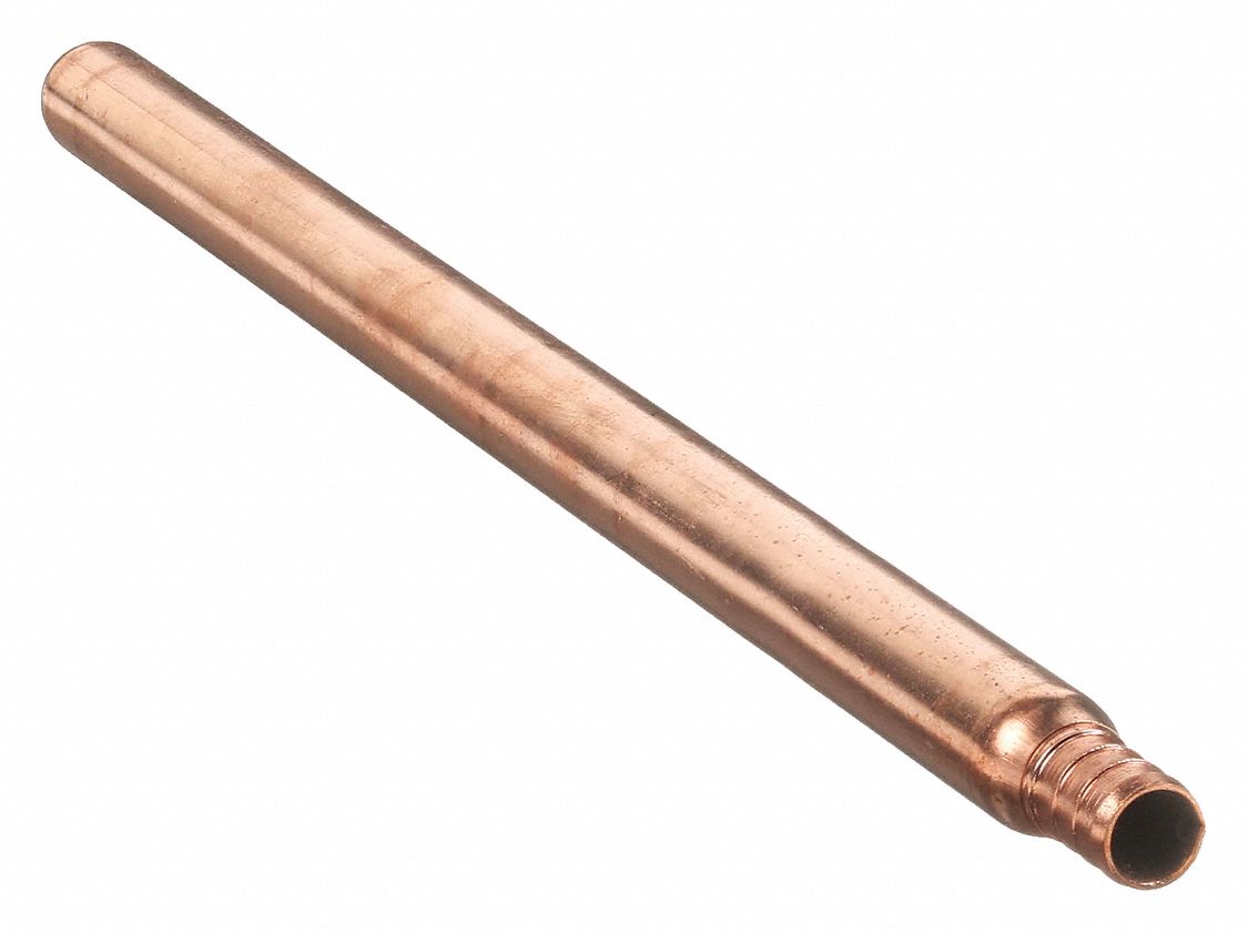 STUBOUT: COPPER, BARBED, FOR ½ IN TUBE INSIDE DIAMETER, 12 IN OVERALL LG, ½ IN