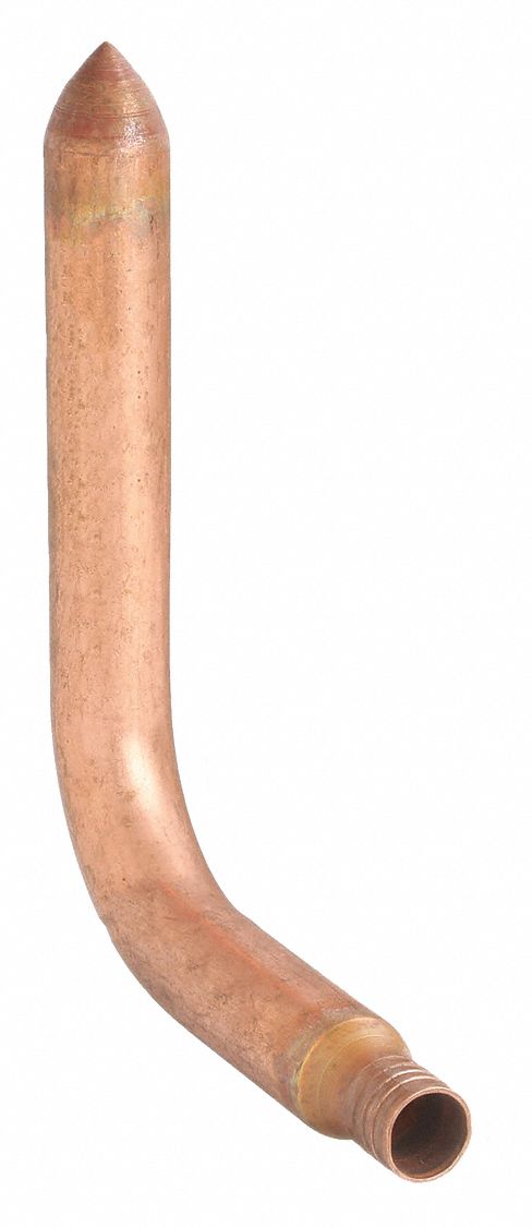 ELBOW STUBOUT, 90 ° : COPPER, BARBED, FOR ¾ IN TUBE ID, 8¼ IN OVERALL LG, ¾ IN