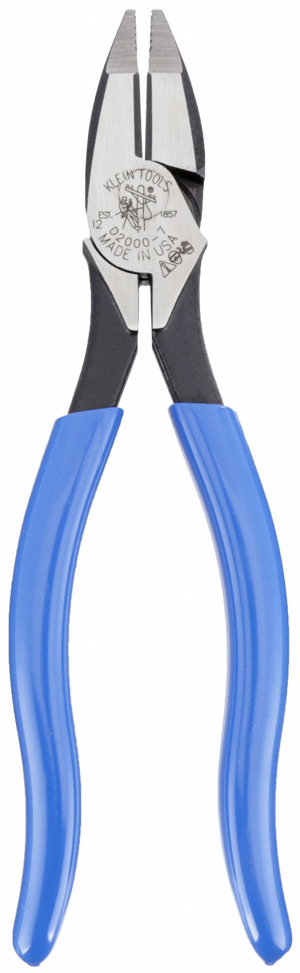 LINEMANS PLIER, FLAT, 7 3/4 IN OVERALL L, 1 1/4 IN JAW L, 1 IN JAW W, 1/2 IN JAW THICK