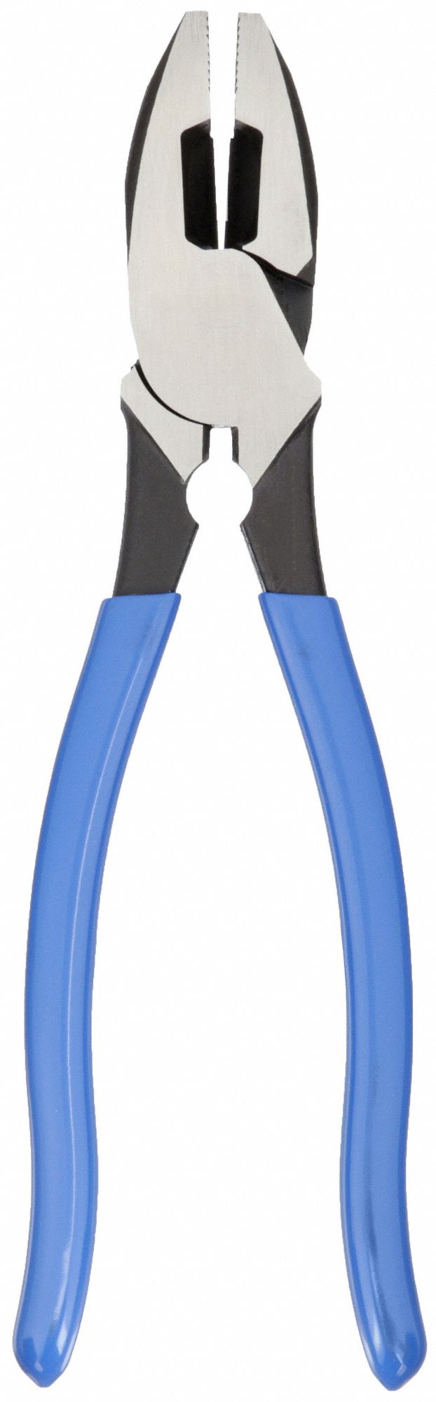 LINEMANS PLIER, FLAT, 9⅜ IN OVERALL L, 1⅝ IN JAW L, 1¼ IN JAW W, ⅝ IN JAW THICK