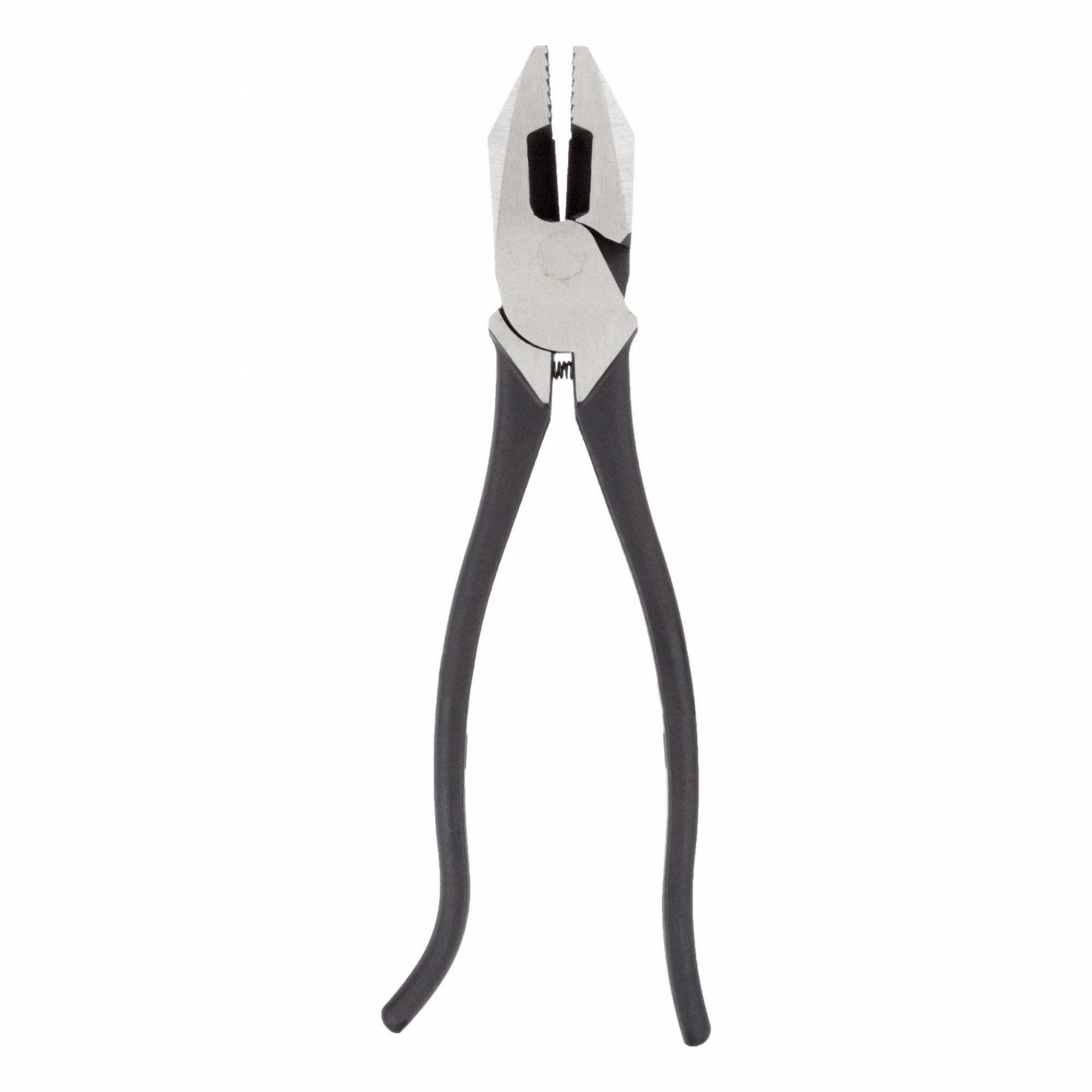 Iron Workers Plier: Flat, 9 1/4 in Overall Lg, 1 5/8 in Jaw Lg, 1 1/4 in Jaw Wd, 5/8 in Jaw Thick