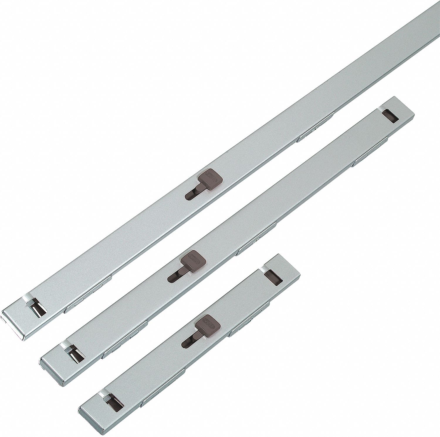 FILE CABINET LOCKING BAR, SPRING-LOADED HINGE, REVERSIBLE, FOR 55/65/41 SERIES, 2 FT, 16-GA STEEL