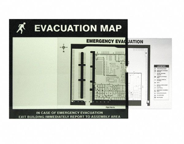 HOLDER MAP EVACUATION FOR 11X17 INS