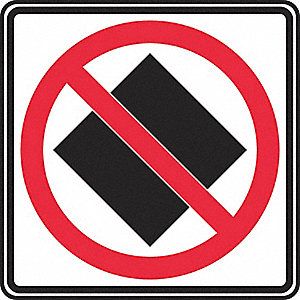 DANGEROUS GOODS NOT PERMITTED TRAFFIC SIGN, HIGH-INTENSITY/REFLECTIVE, 24 X 24 IN, ALUMINUM