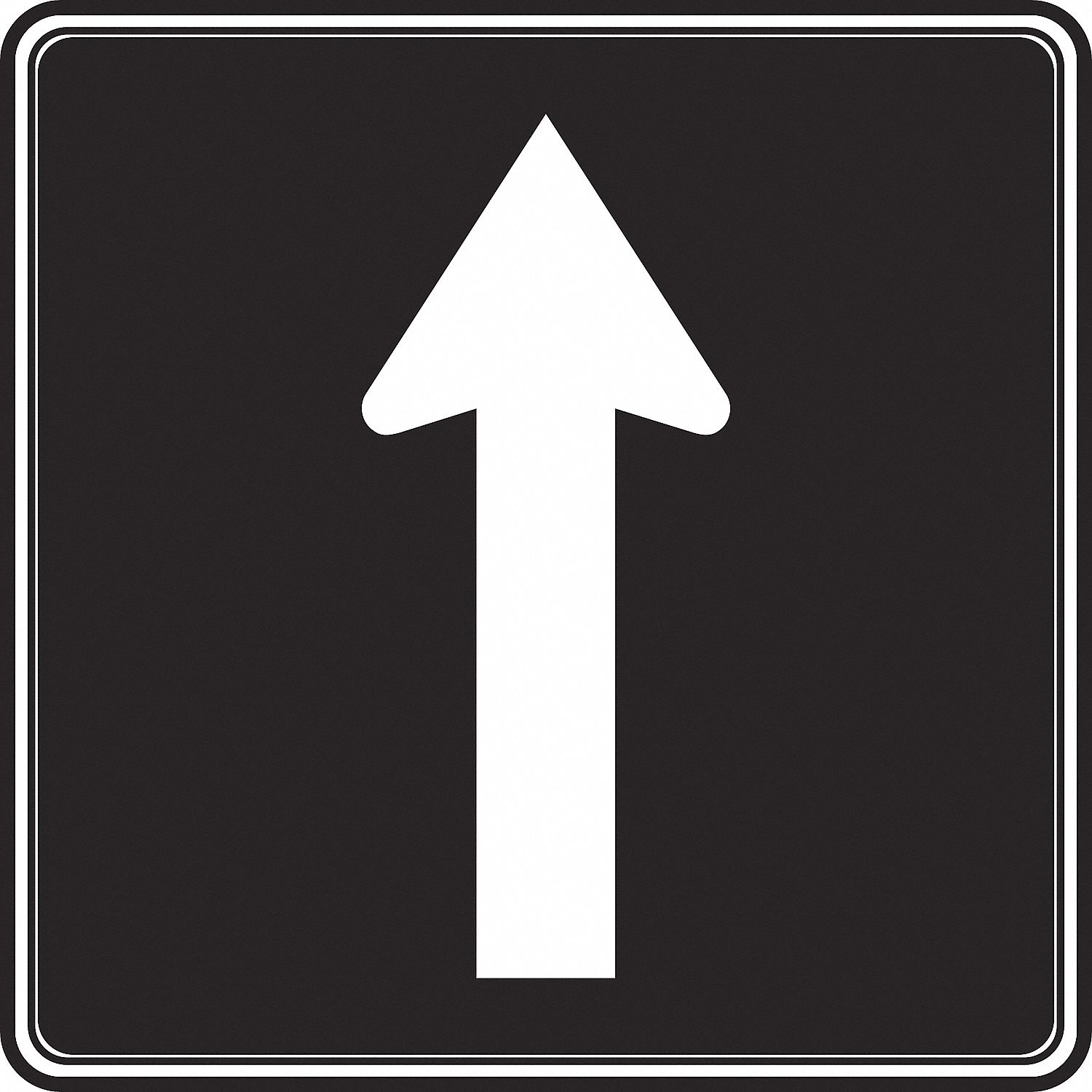 ACCUFORM SIGNS LANE STRAIGHT THROUGH ONLY TRAFFIC SIGN, ENGINEER-GRADE ...