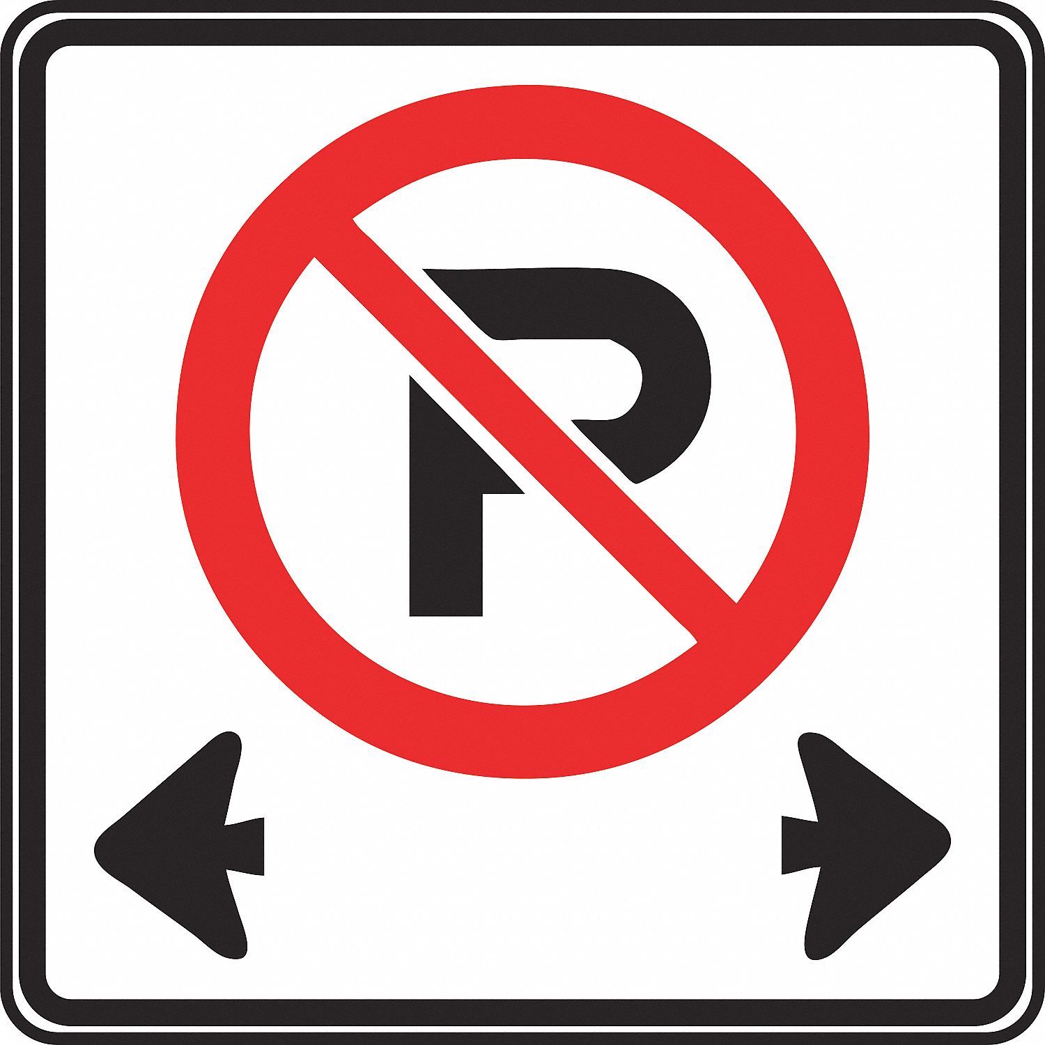 ACCUFORM SIGNS NO PARKING TRAFFIC SIGN W LEFT/RIGHT ARROWS, ENGINEER ...