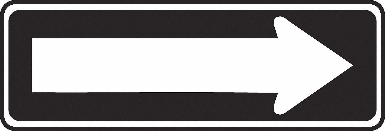 ACCUFORM SIGNS ONE-WAY TRAFFIC SIGN, ENGINEER-GRADE, WHITE/BLACK, 36 X 12  IN, ALUMINUM - Road Construction, Parking and Traffic Signs - ACFFRR120RA