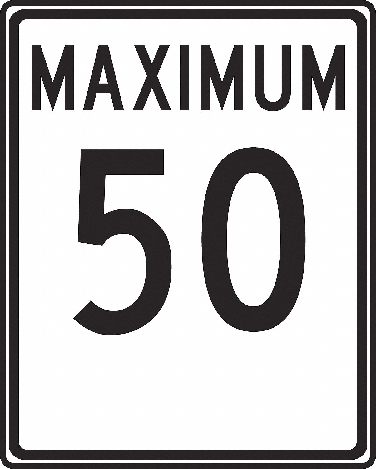 米国交通局発　アメリカントラフィックサイン　「SPEED LIMIT 50」 ACCUFORM SIGNS SPEED LIMIT/MAX 50 KPH SIGN, REFLECTIVE