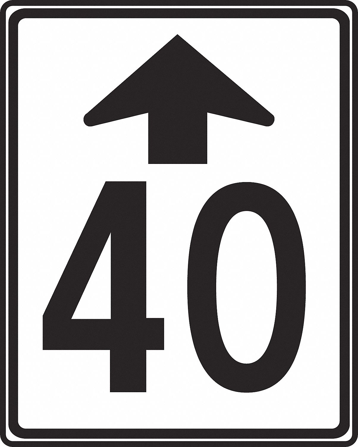 ACCUFORM SIGNS SPEED LIMIT/MAX 40 AHEAD SIGN, REFLECTIVE