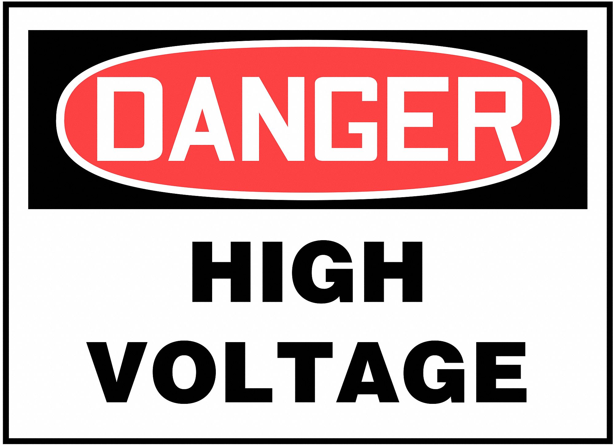 LABEL DGR HIGH VOLTAGE 5/PK