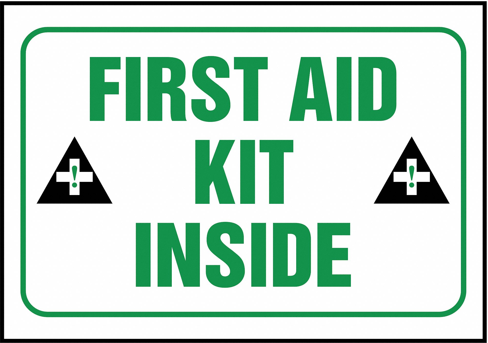 LABEL FIRST AID KIT INSIDE 5/PK