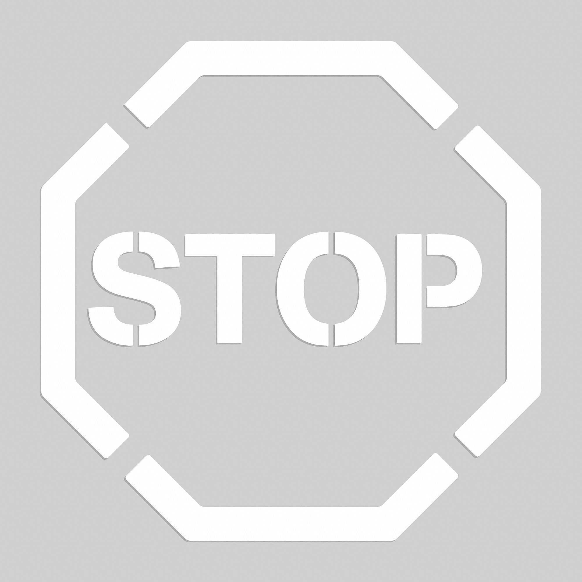 FORKLIFT TRAFFIC STENCIL CAUTION SIGN, 24 X 24 IN PANEL/20 X 20 IN DESIGN, PE PLASTIC