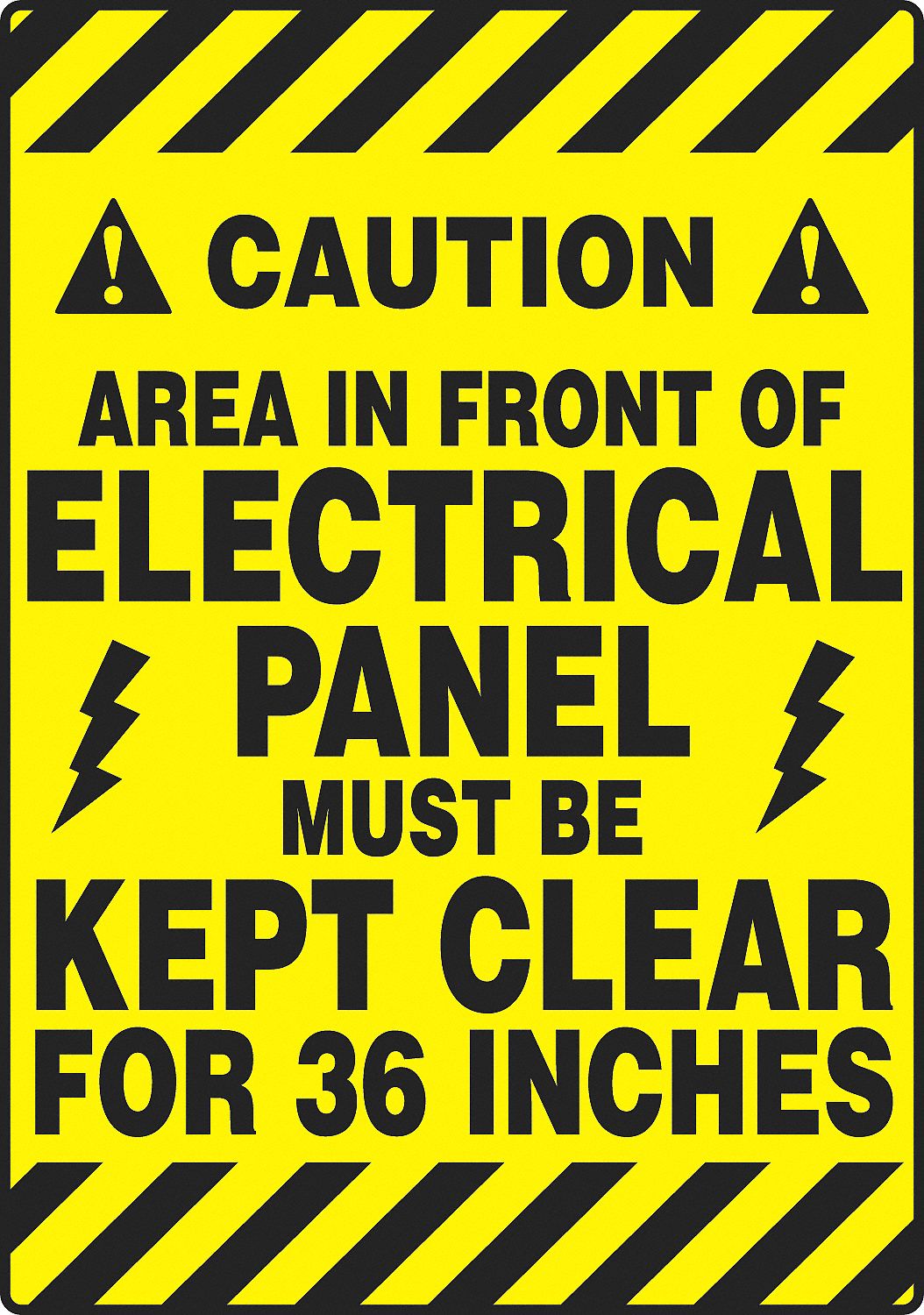 SIGN FLOOR BLACK/YELLOW 14X20IN