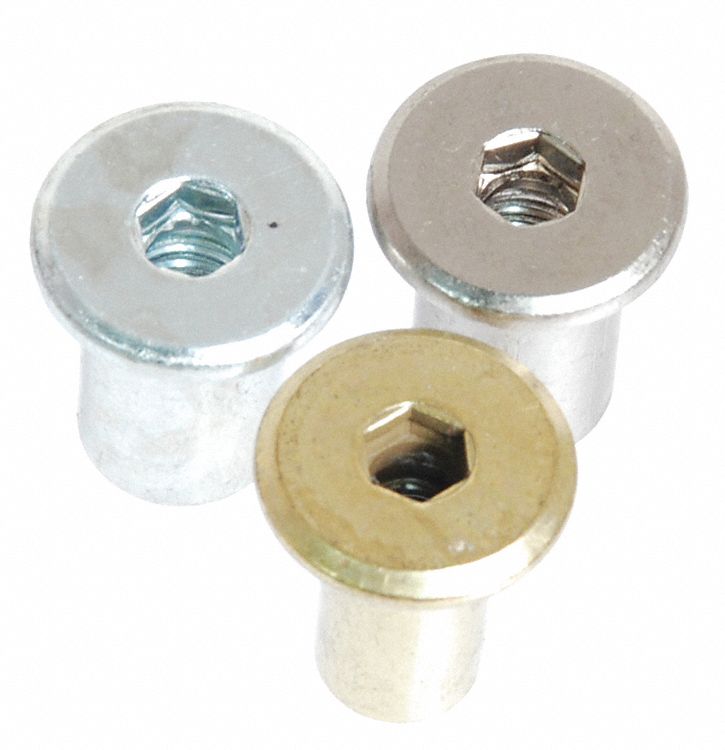 CONNECTOR NUT 1/4-20X12MM BRASS