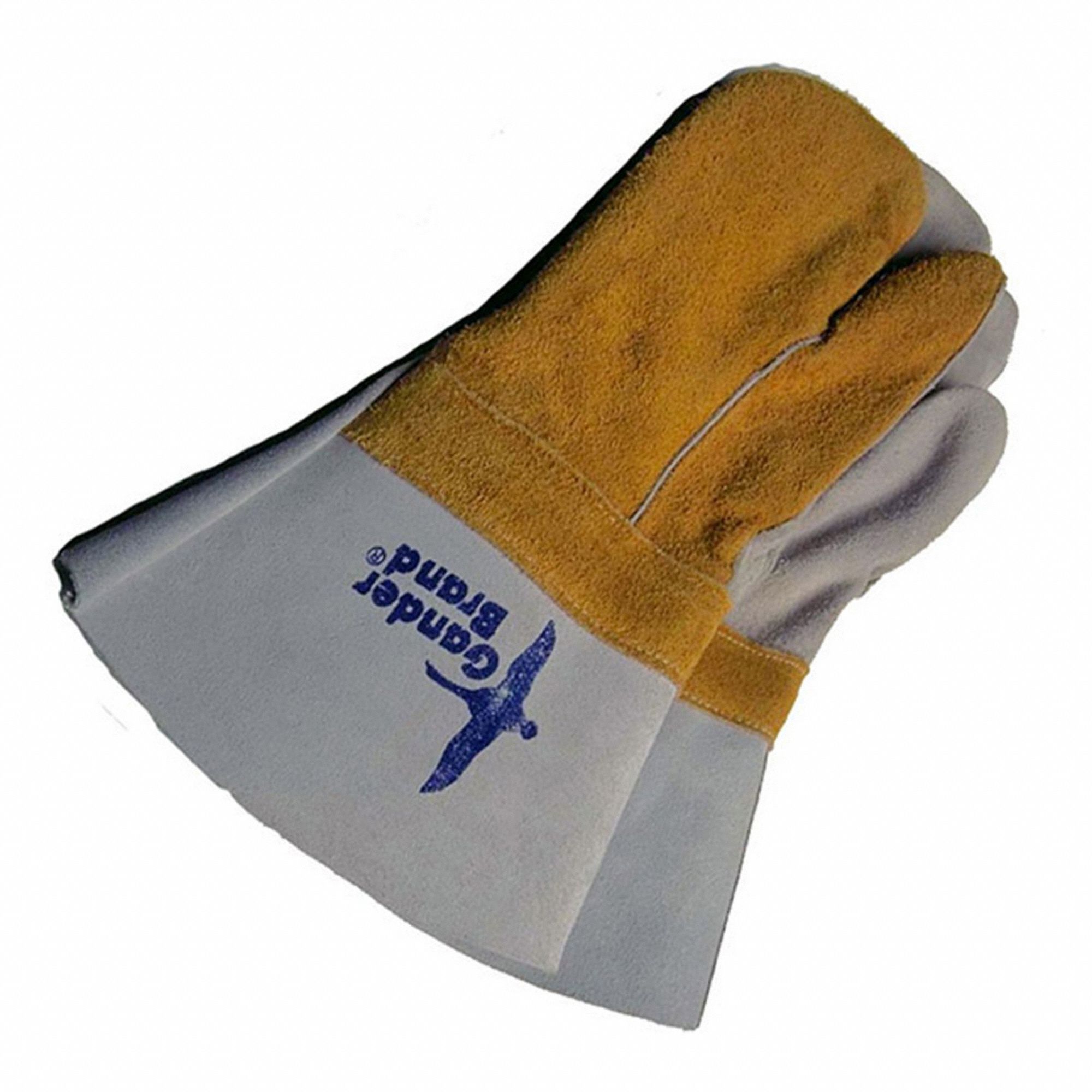 GANTS DE SOUDAGE,1 DOIGT,ENTIÈREMENT DOUBLÉS,GRANDS,CR VCHTTE/CROÛTE DE CUIR,PAIRE