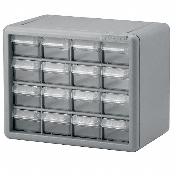 Akro Mils Cabinet Storage 16 Drawer Cl Gy Drawer Bin Cabinets