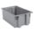 STACK AND NEST CONTAINER, 9 GAL, 19½ IN X 15½ IN X 10 IN, GREY, 325 LB STACK CAPACITY