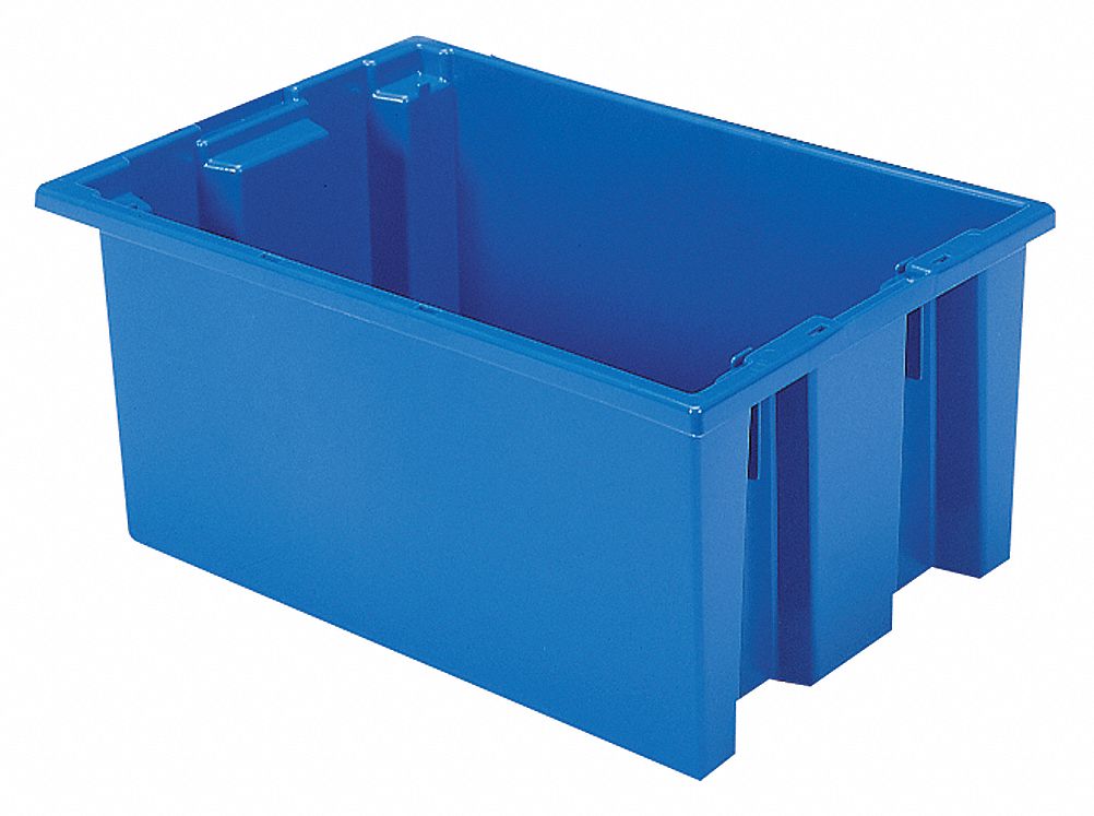 AKRO-MILS TOTE 19.5X13.5X8 N.S.T. BLUE - Straight Wall Containers ...