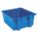 STACK AND NEST CONTAINER, 15 GAL, 23½ IN X 19½ IN X 10 IN, BLUE, 350 LB STACK CAPACITY