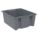 STACK AND NEST CONTAINER, 15 GAL, 23½ IN X 19½ IN X 10 IN, GREY, 350 LB STACK CAPACITY